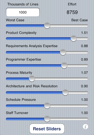 Front side of the SnapEng S Estimator app